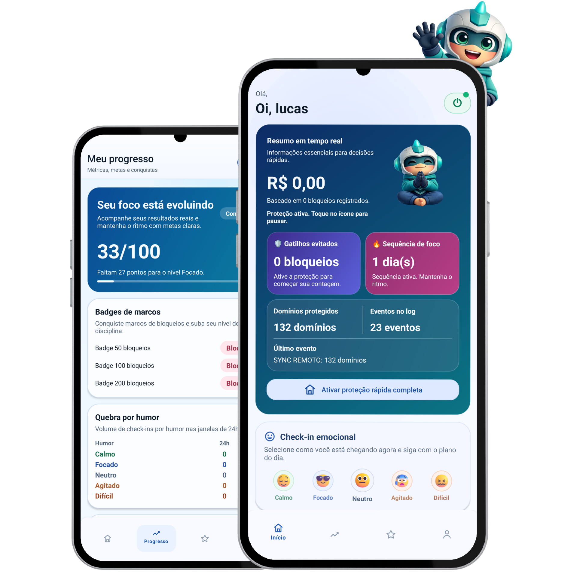 Preview do app BetBloc no celular
